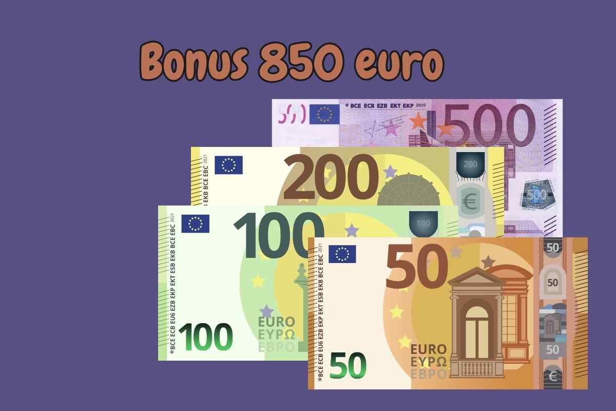 Bonus di 850 euro