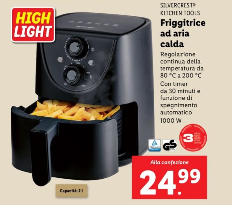 friggitrice ad aria lidl