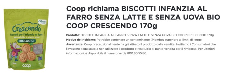 richiamo biscotti