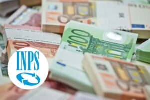 banconote euro e logo inps